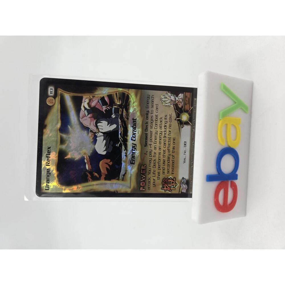 DBZ CCG Orange Reflex HOLO FOIL Rare LIMITED 113 Dragon Ball Z Score TCG Card